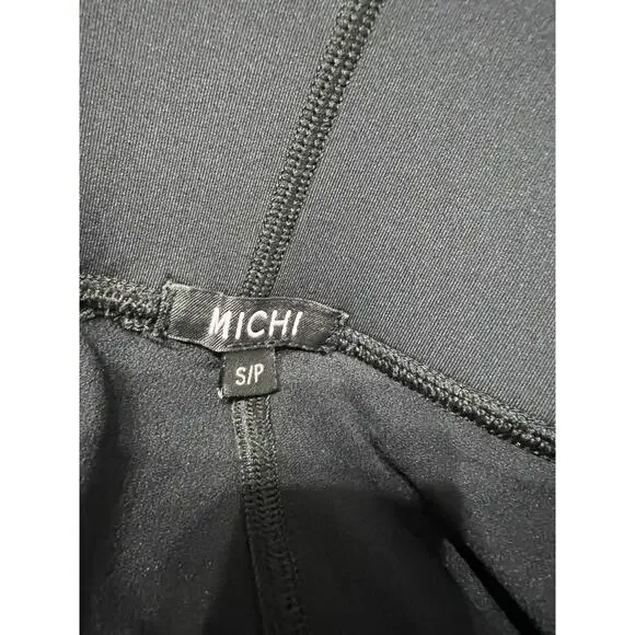 NWT MICHI Leggings Small Black Mesh Insert Cut Out Athletic Work Out - Picture 7 of 9